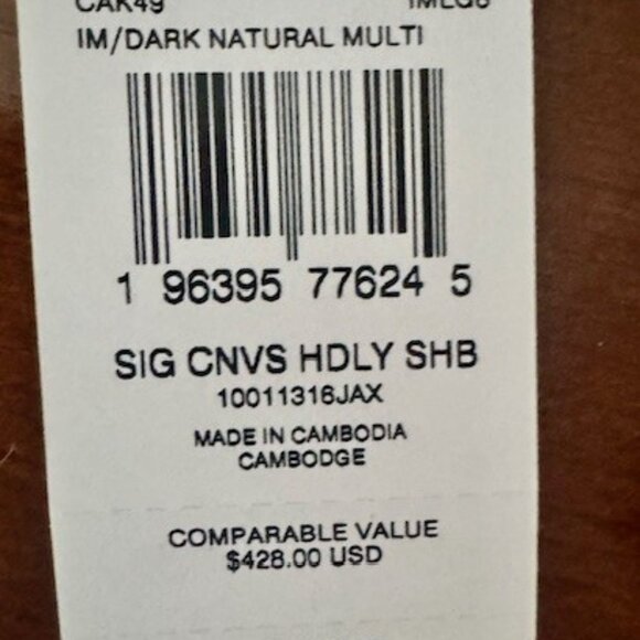 Coach Hadley Shoulder Bag With Signature Canvas - Picture 6 of 9